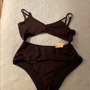 Cut out one piece bathing suit